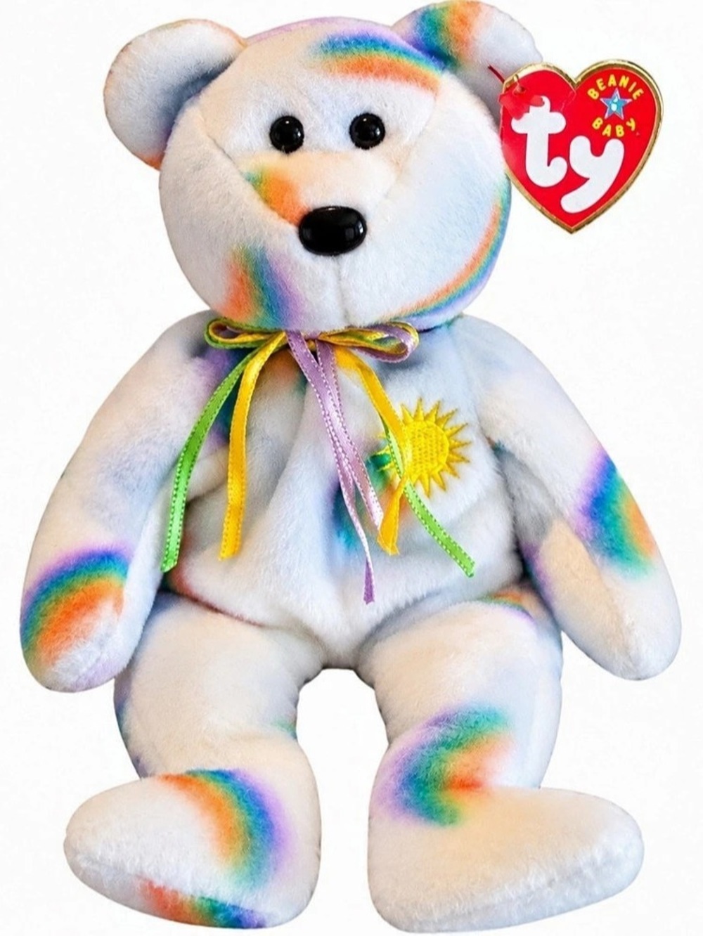 Ty Cheery Rainbow Tie-Dye Bear Plush